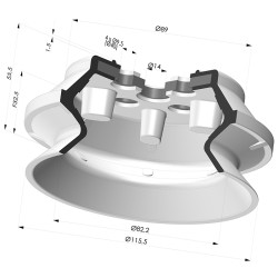 Ventosa 1.5 Fole Série PBG Ø 115MM