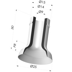 Ventosa plana Série 7 Ø 25 mm