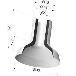 Ventosa plana Série 7 Ø 33 mm