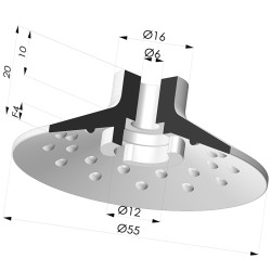 Ventosa plana Série 7SB Ø 54,8 mm