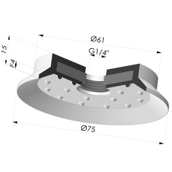 Ventosa plana Série 7SB Ø 75 mm