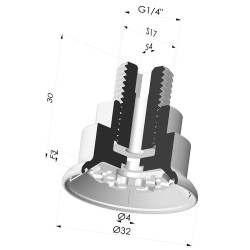 Ventosa plana Série 7R Ø 32 mm