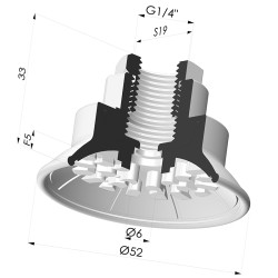Ventosa plana Série 7R Ø 52 mm