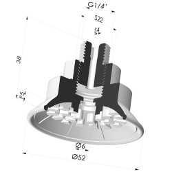 Ventosa plana Série 7R Ø 52 mm