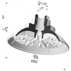 Ventosa plana Série 7R Ø 82 mm