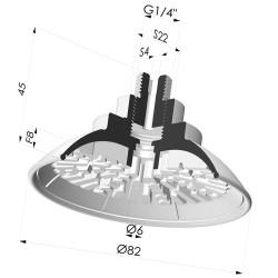 Ventosa plana Série 7R Ø 82 mm