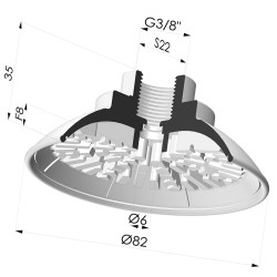 Ventosa plana Série 7R Ø 82 mm