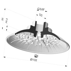 Ventosa plana Série 7R Ø 102 mm