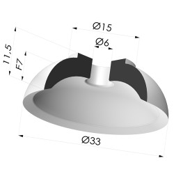 Ventosa plana Série 7 Ø 35 mm