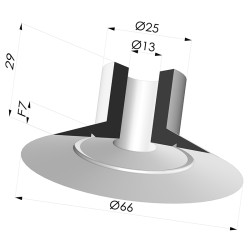 Ventosa plana Série 7 Ø 65 mm