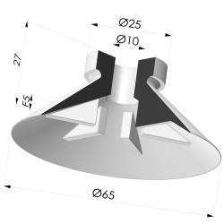 Ventosa plana Série 7 Ø 65 mm