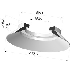 Ventosa plana Série 7 Ø 78,5 mm