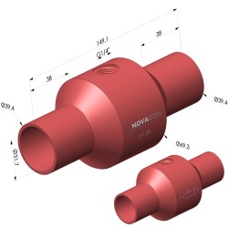 Transporte pneumático Venturi Série TP - Øint 31,7 mm