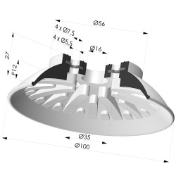 Ventosa plana Série 94 Ø 100 mm