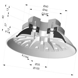 Ventosa plana Série 94 Ø 100 mm