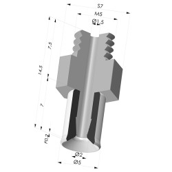 Ventosa plana Série 9 Ø 5 mm