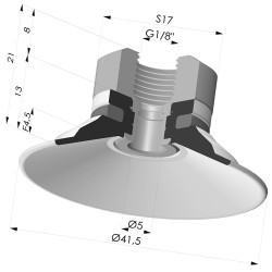 Ventosa plana Série 9 Ø 41,5 mm