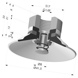 Ventosa plana Série 9 Ø 41,5 mm