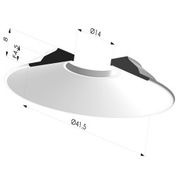 Ventosa plana Série 9 Ø 41,5 mm - Chapa metálica