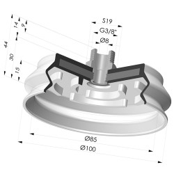 Ventosa 1.5 Fole Série 8SB Ø 100MM com inserto