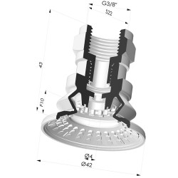 Ventosa 1.5 Fole Série 8R Ø 42MM