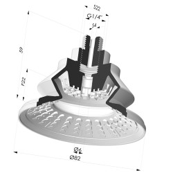 Ventosa 1.5 Fole Série 8R Ø 82MM