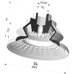 Ventosa 1.5 Fole Série 8R Ø 82MM