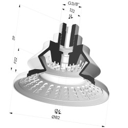 Ventosa 1.5 Fole Série 8R Ø 82MM