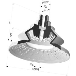 Ventosa 1.5 Fole Série 8R Ø 103 mm