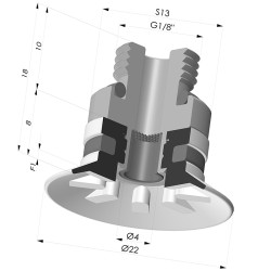 Ventosa plana Série 90 Ø 22 mm