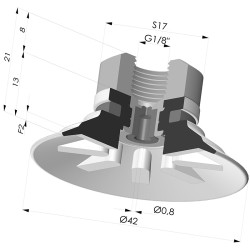 Ventosa plana Série 90 Ø 42,3 mm