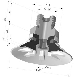Ventosa plana Série 90 Ø 42,3 mm