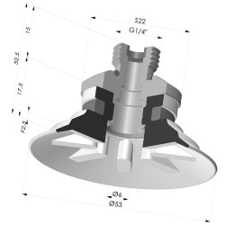 Ventosa plana Série 90 Ø 53 mm