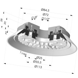 Ventosa plana Série 90 Ø 110 mm
