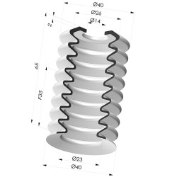 Ventosa 8.5 Fole Série 8 Ø 39,6 mm