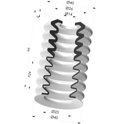 Ventosa 8.5 fole série 8 Ø 39,6 mm