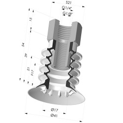 Ventosa 4.5 Fole Série 95 Ø 41MM