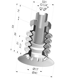Ventosa 4.5 Fole Série 95 Ø 41MM