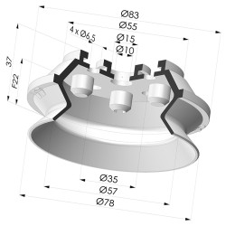 Ventosa 1.5 Fole Série 91 Ø 75MM