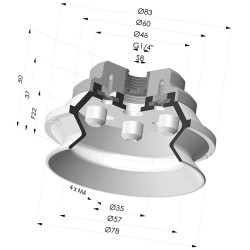 Ventosa 1.5 Fole Série 91 Ø 75MM