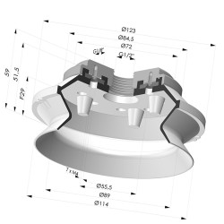 Ventosa 1.5 Fole Série 91 Ø 114 mm