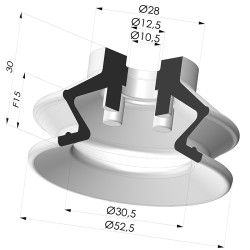 Ventosa 1.5 Fole Série 97C Ø 52,5 mm