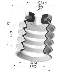Ventosa 4.5 Fole Série 92 Ø 20MM