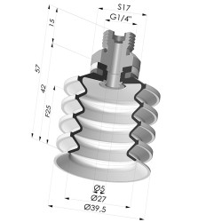 Ventosa 4.5 Fole Série 92 Ø 40MM