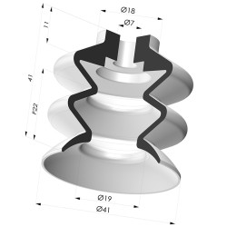 Ventosa 2.5 Fole Série 2 Ø 41MM