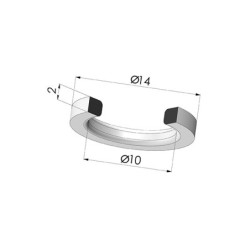 Anel de reforço - Diâmetro externo 14 mm - Diâmetro interno 10 mm