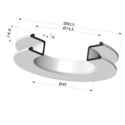 Membrana da série MELH Ø 83,5 mm