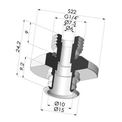 Insert Démontable Mâle 1/4G
