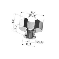 Insert Démontable Femelle 1/8G - avec Gicleur