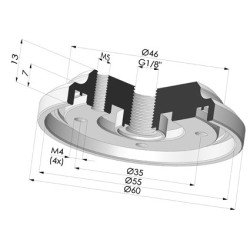 Inserto fêmea crimpado 1/8G